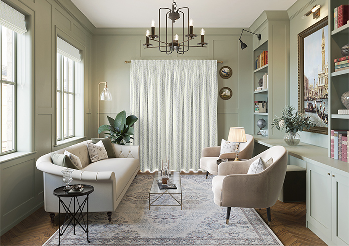 Boughton Faux Silk, Blue - Made to Measure Curtains - Image 16
